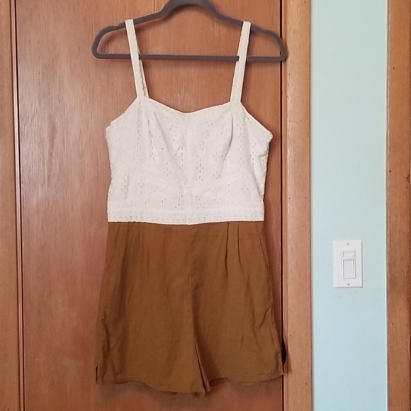 Anthropologie Pants - Anthropologie Mermaid Eyelet Jumper Romper Shorts